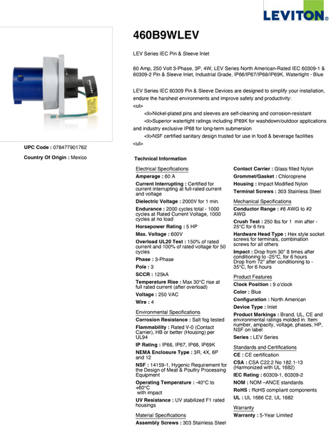 Levinton-60-amp-250-Volt-3phase-Pin-and-Sleve-Inlet-1thumb'